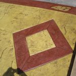 završena površina štampanog betona u dvorištu